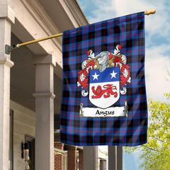 Angus Modern Tartan Crest Garden Flag