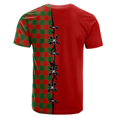 Moncrieff Modern Tartan T-shirt - Lion Rampant And Celtic Thistle Style