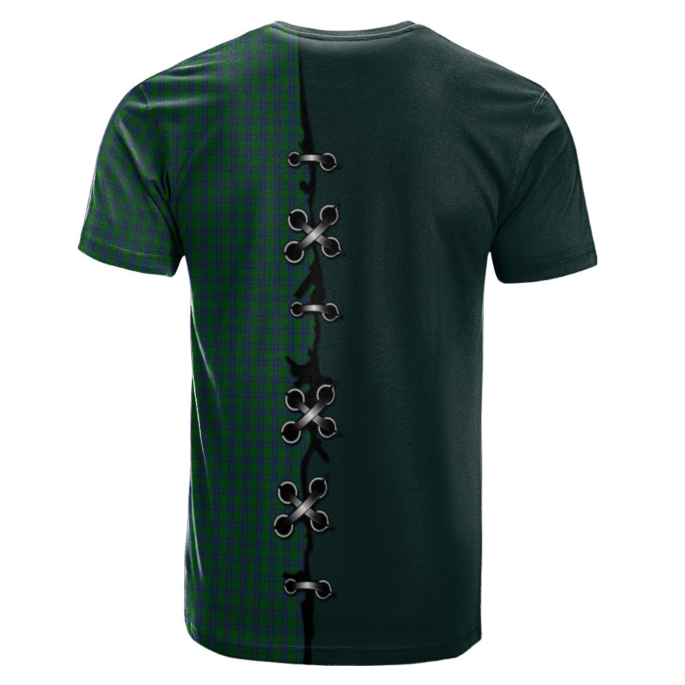 Montgomery Tartan T-shirt - Lion Rampant And Celtic Thistle Style