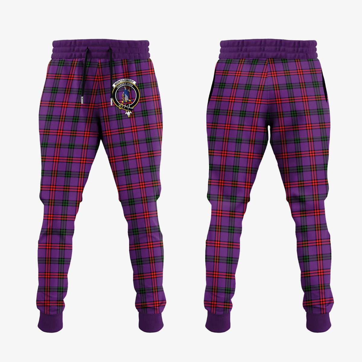 Montgomery Modern Tartan Crest Jogger Sweatpants