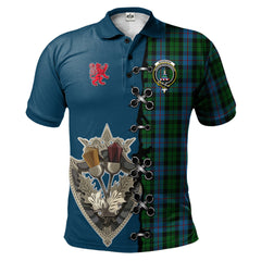 Morrison Society Tartan Polo Shirt - Lion Rampant And Celtic Thistle Style