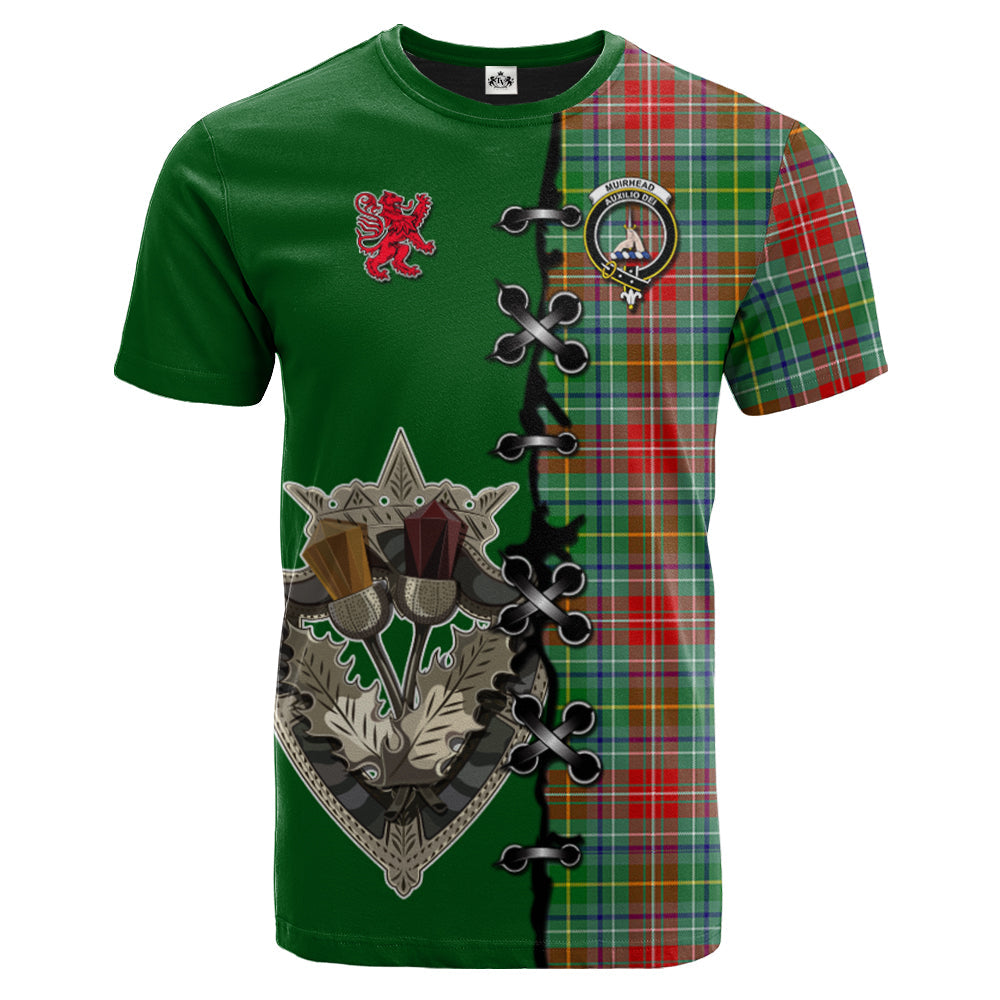 Muirhead Tartan T-shirt - Lion Rampant And Celtic Thistle Style