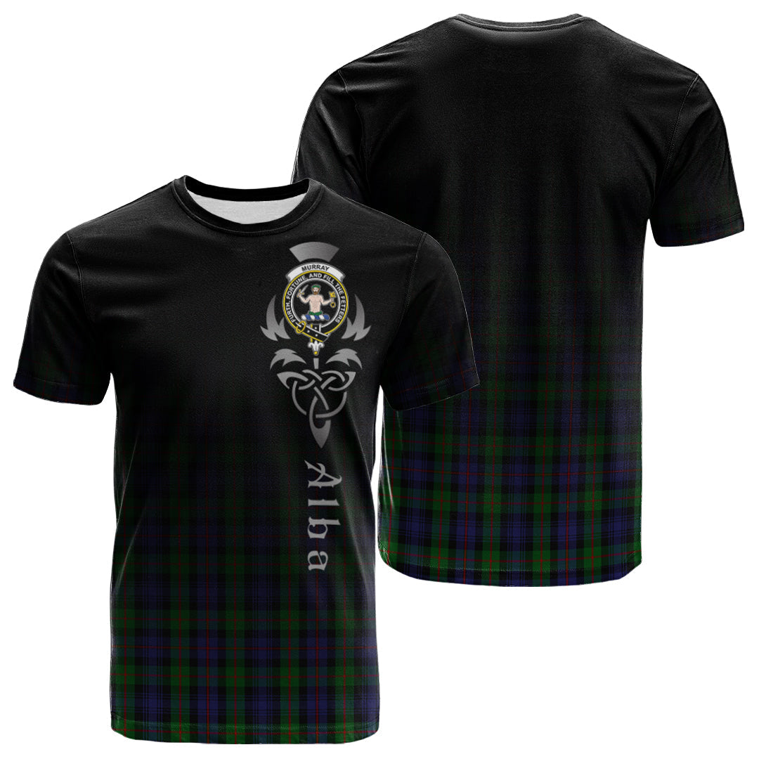 Murray Of Atholl Tartan Crest T-shirt - Alba Celtic Style