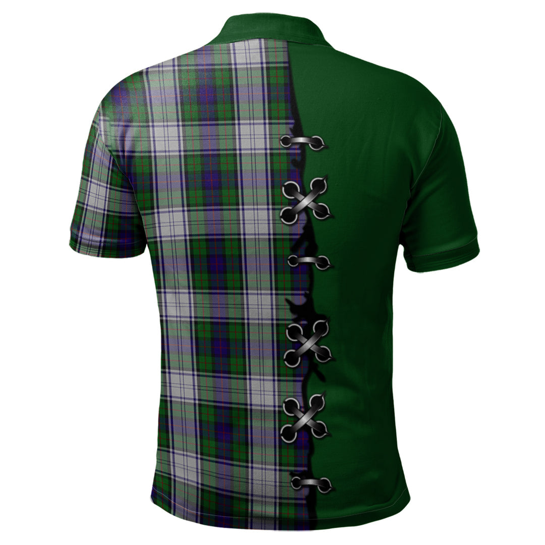 Murray of Atholl Dress Tartan Polo Shirt - Lion Rampant And Celtic Thistle Style
