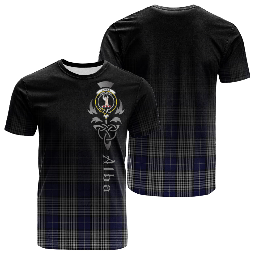 Napier Tartan Crest T-shirt - Alba Celtic Style