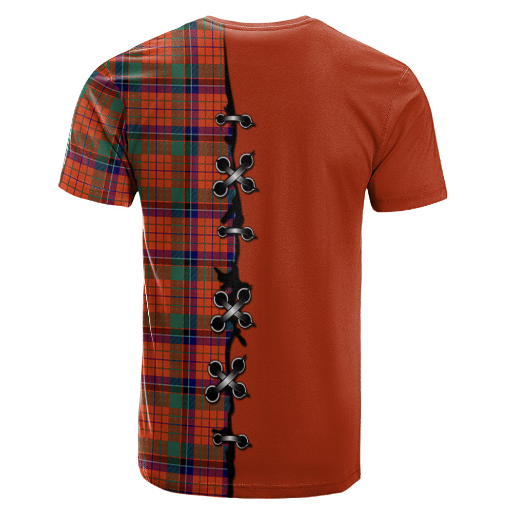 Nicolson Ancient Tartan T-shirt - Lion Rampant And Celtic Thistle Style