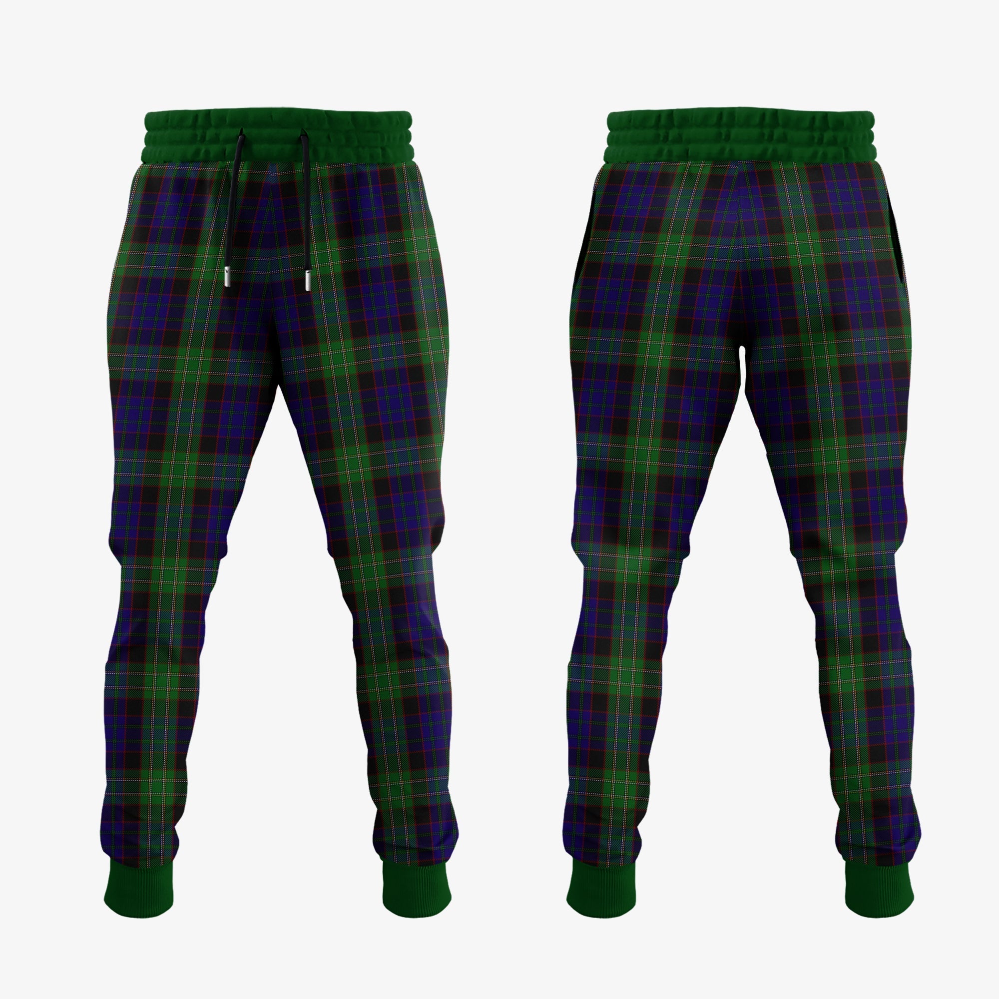 Nicolson Green Hunting Tartan Crest Jogger Sweatpants