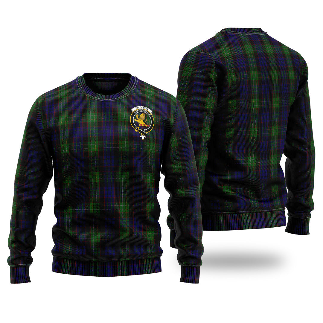 Nicolson Green Hunting Tartan Sweater