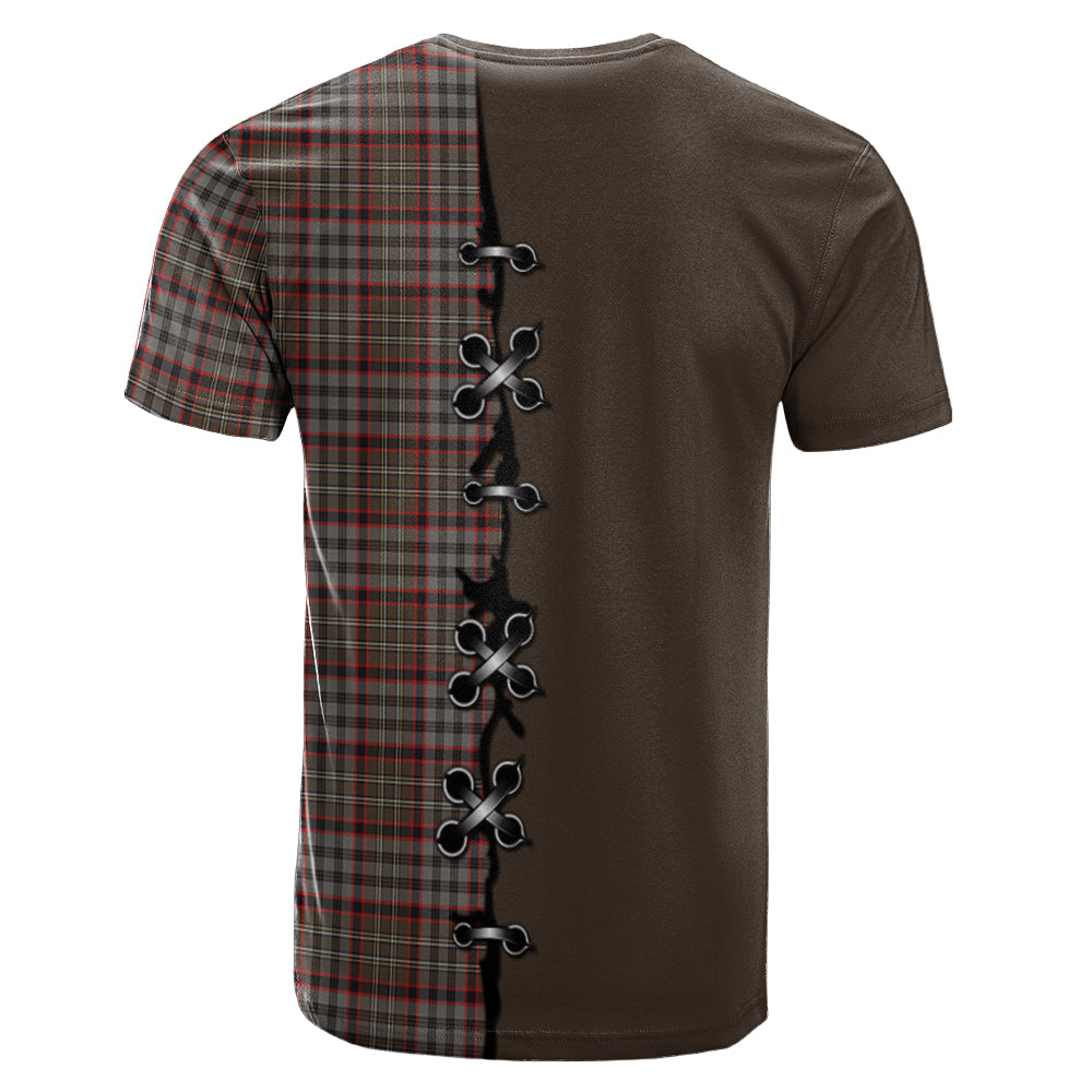 Nicolson Hunting Weathered Tartan T-shirt - Lion Rampant And Celtic Thistle Style