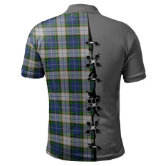 Nova Scotia District Dress Tartan Polo Shirt - Lion Rampant And Celtic Thistle Style