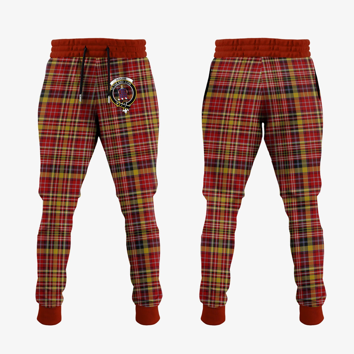 Ogilvie (Ogilvy) Of Strathallan Tartan Crest Jogger Sweatpants