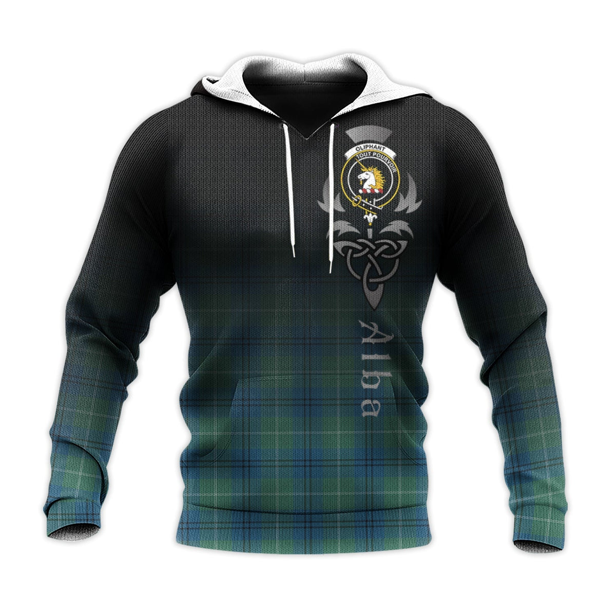 Oliphant Ancient Tartan Hoodie - Alba Celtic Style