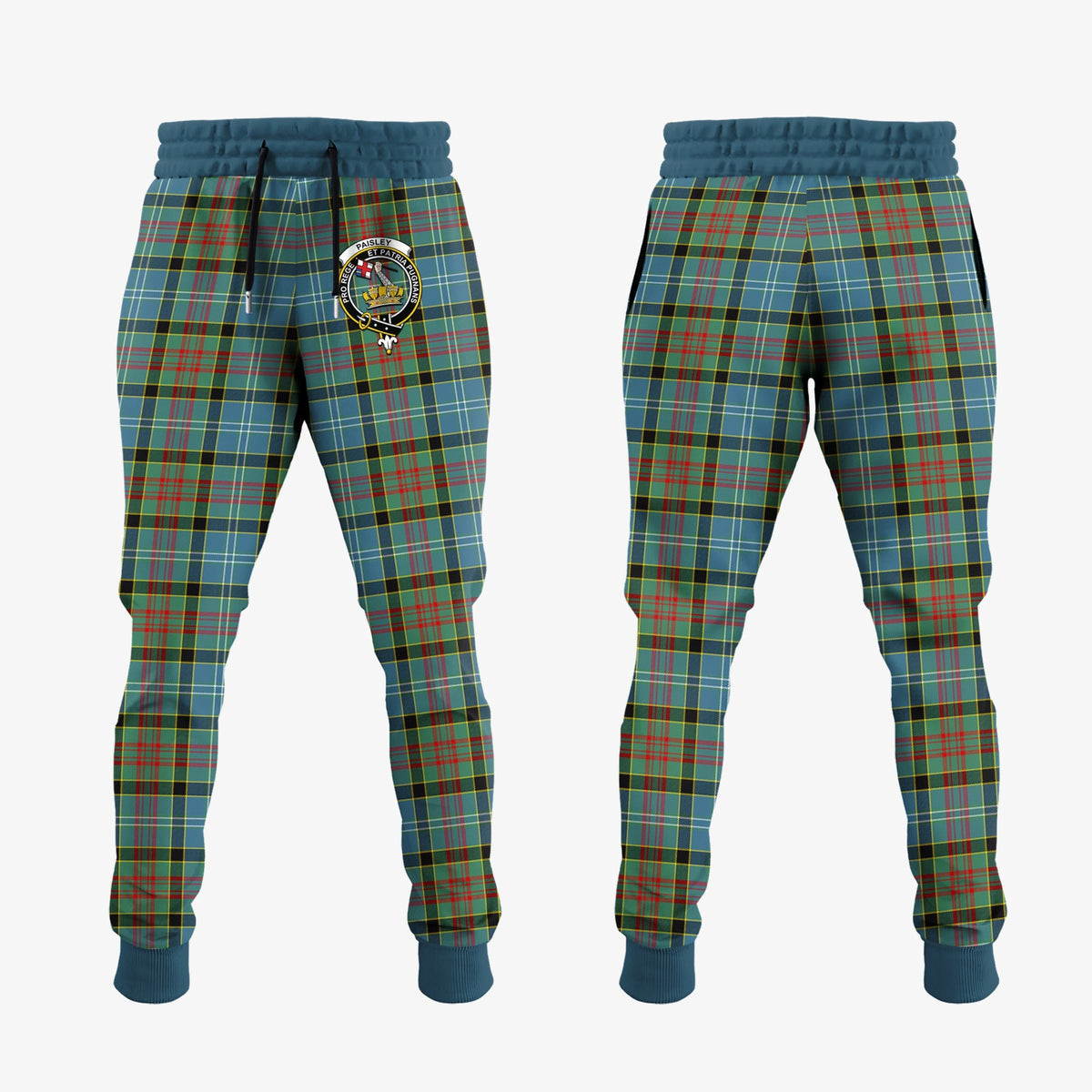 Paisley Tartan Crest Jogger Sweatpants