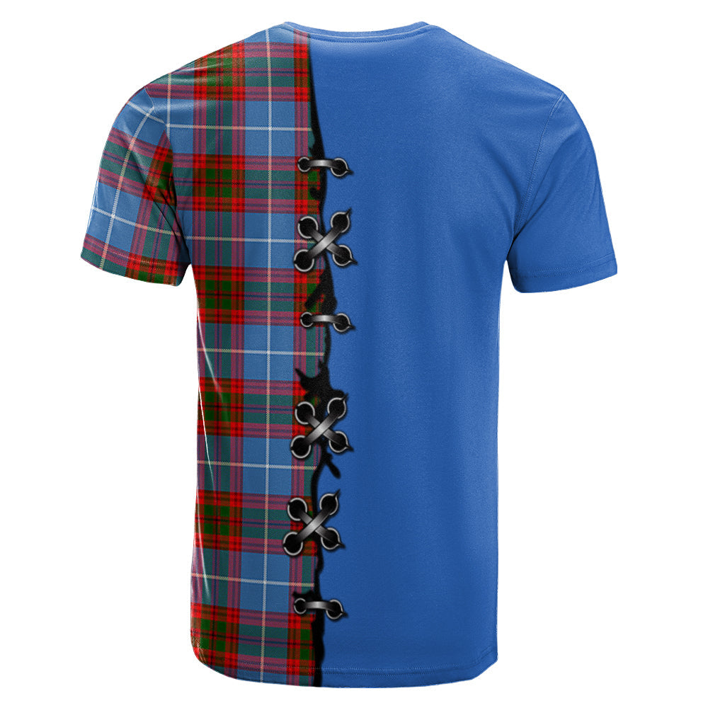 Preston Tartan T-shirt - Lion Rampant And Celtic Thistle Style