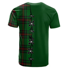 Primrose Tartan T-shirt - Lion Rampant And Celtic Thistle Style