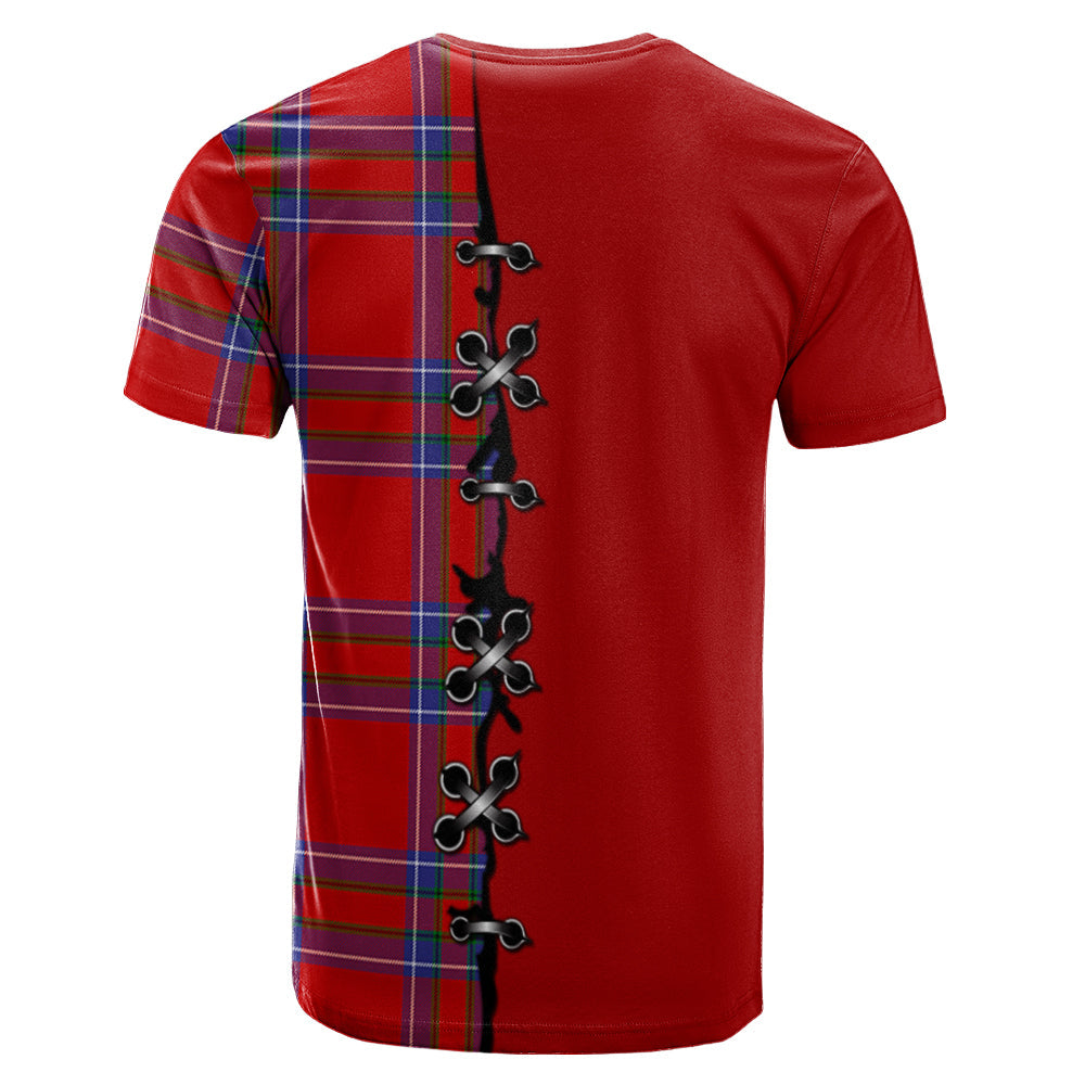 Rait Tartan T-shirt - Lion Rampant And Celtic Thistle Style