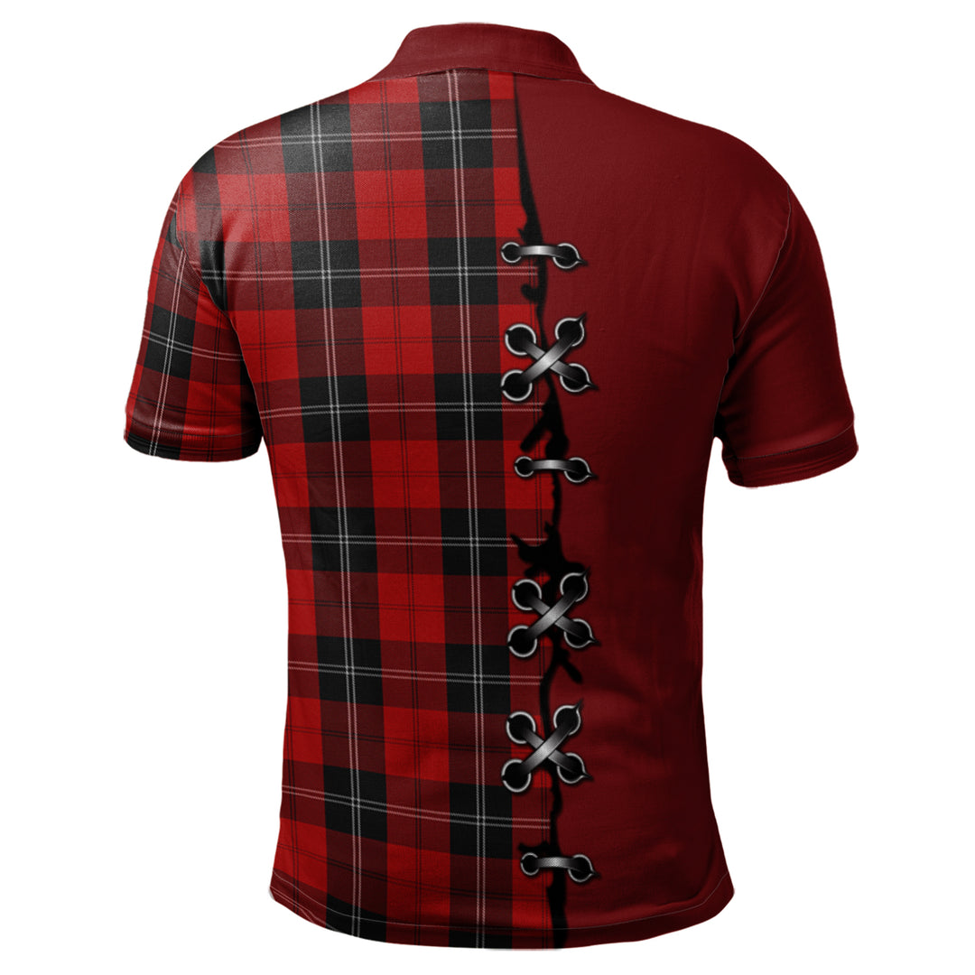 Ramsay Tartan Polo Shirt - Lion Rampant And Celtic Thistle Style