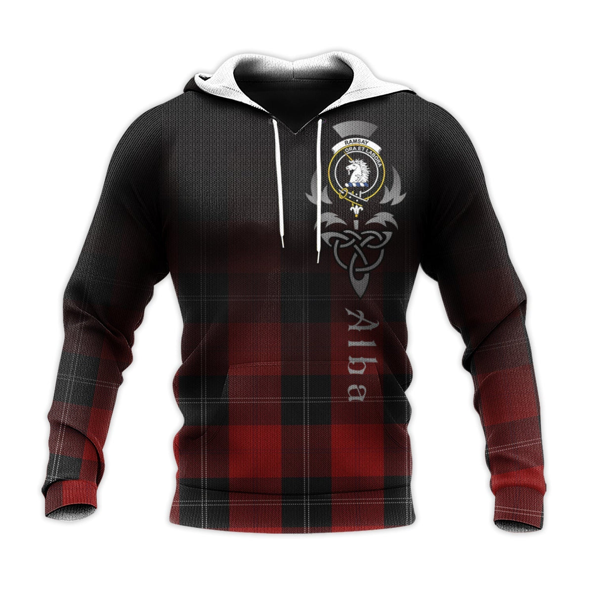 Ramsay Red Tartan Hoodie - Alba Celtic Style
