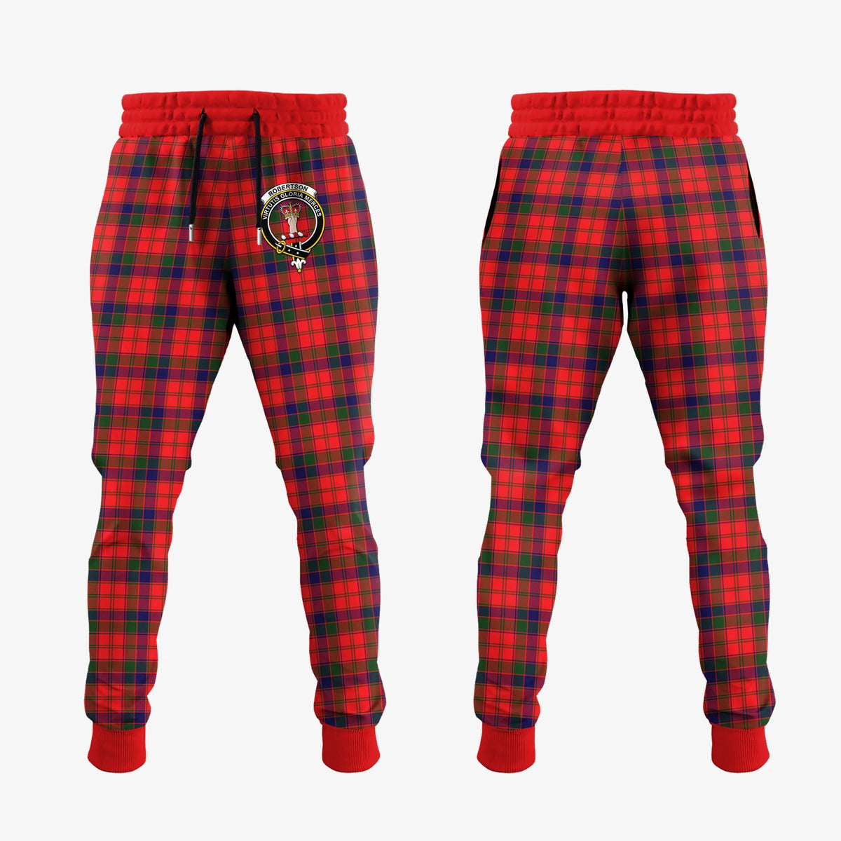 Robertson Modern Tartan Crest Jogger Sweatpants