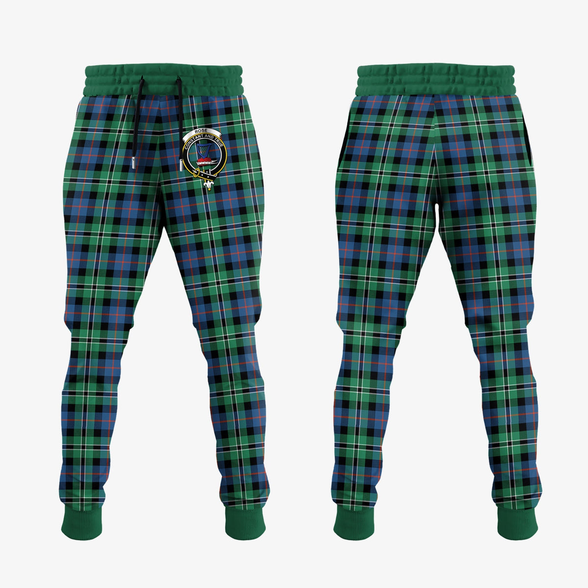 Rose Hunting Ancient Tartan Crest Jogger Sweatpants