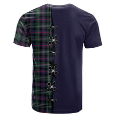 Rose Hunting Modern Tartan T-shirt - Lion Rampant And Celtic Thistle Style