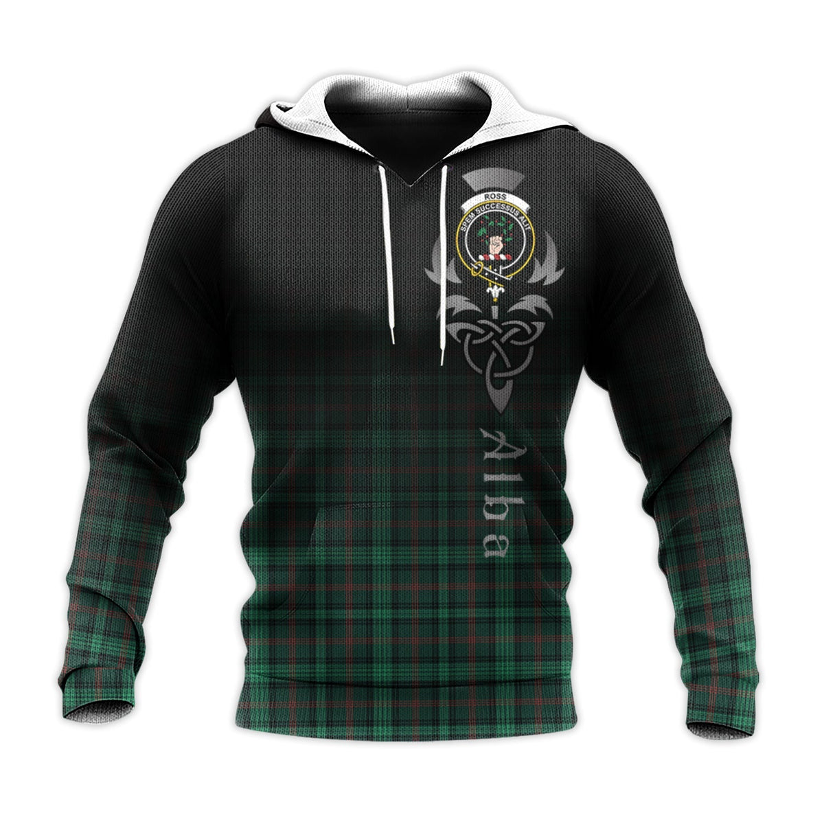 Ross Hunting Modern Tartan Hoodie - Alba Celtic Style