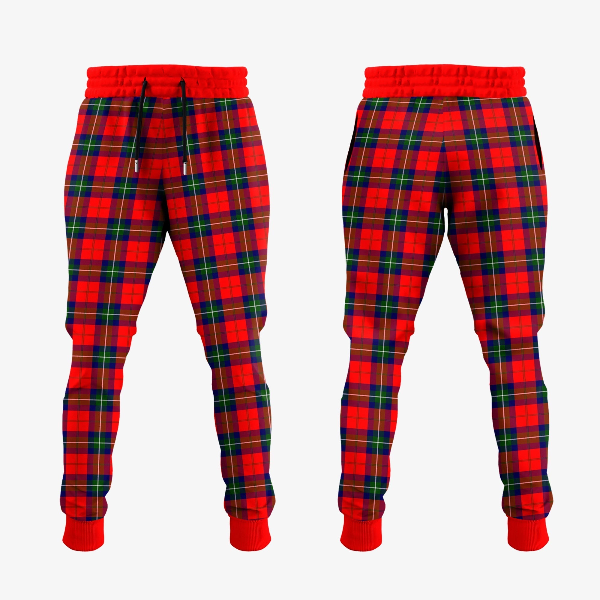 Ruthven Modern Tartan Crest Jogger Sweatpants