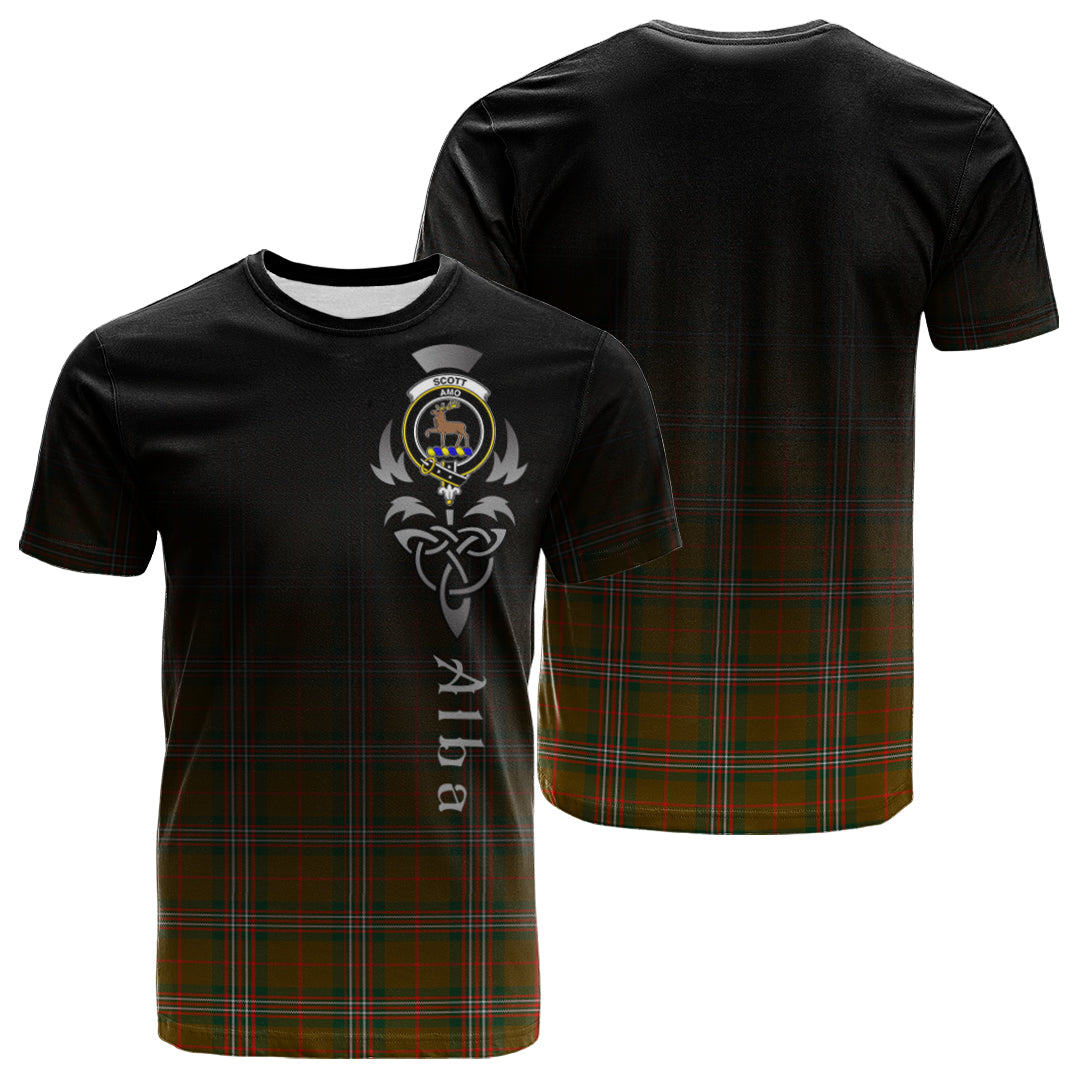 Scott Brown Modern Tartan Crest T-shirt - Alba Celtic Style