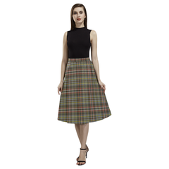 Scott Green Weathered Tartan Aoede Crepe Skirt