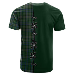 Scott Hunting Tartan T-shirt - Lion Rampant And Celtic Thistle Style