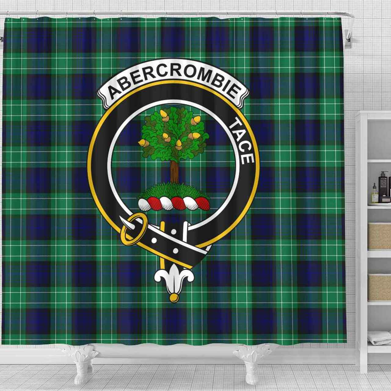 Abercrombie Tartan Crest Shower Curtain