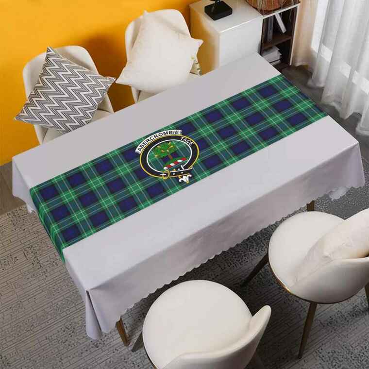 Abercrombie Tartan Crest Table Runner - Cotton table runner