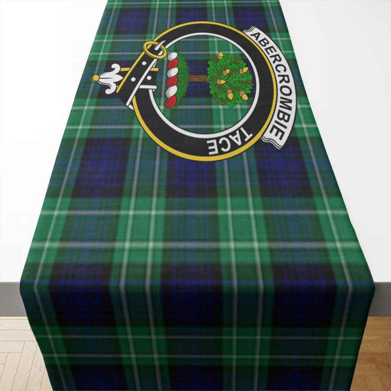 Abercrombie Tartan Crest Table Runner - Cotton table runner