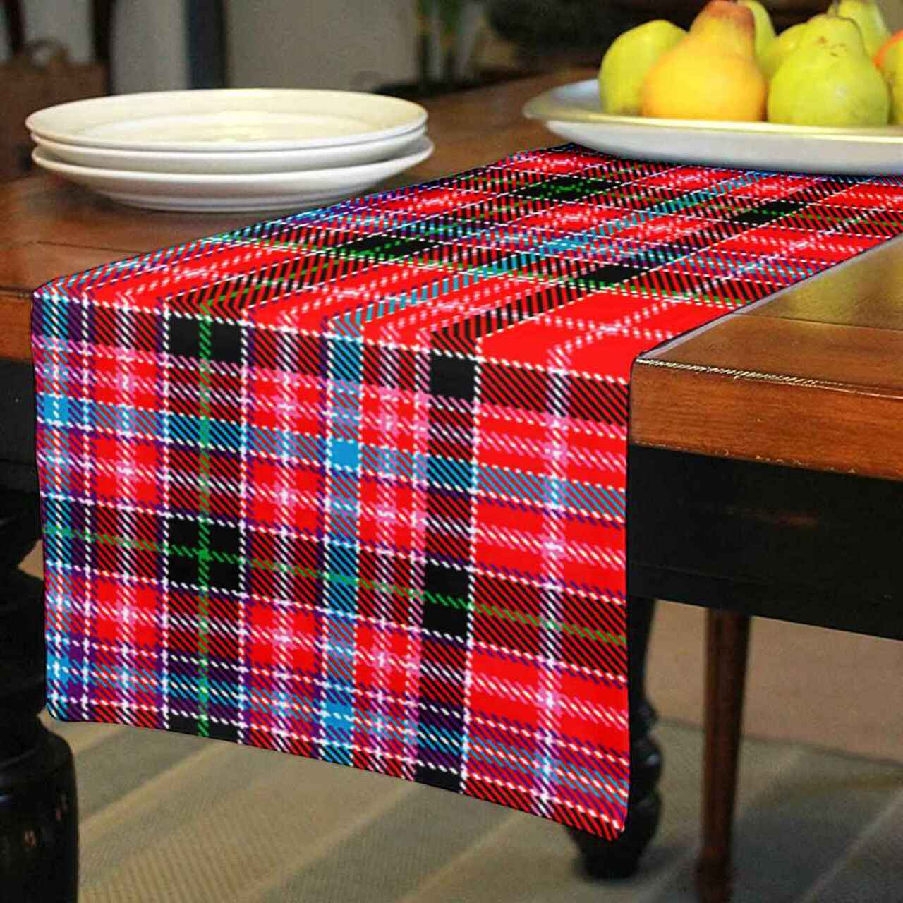 Aberdeen District Tartan Table Runner - Cotton table runner