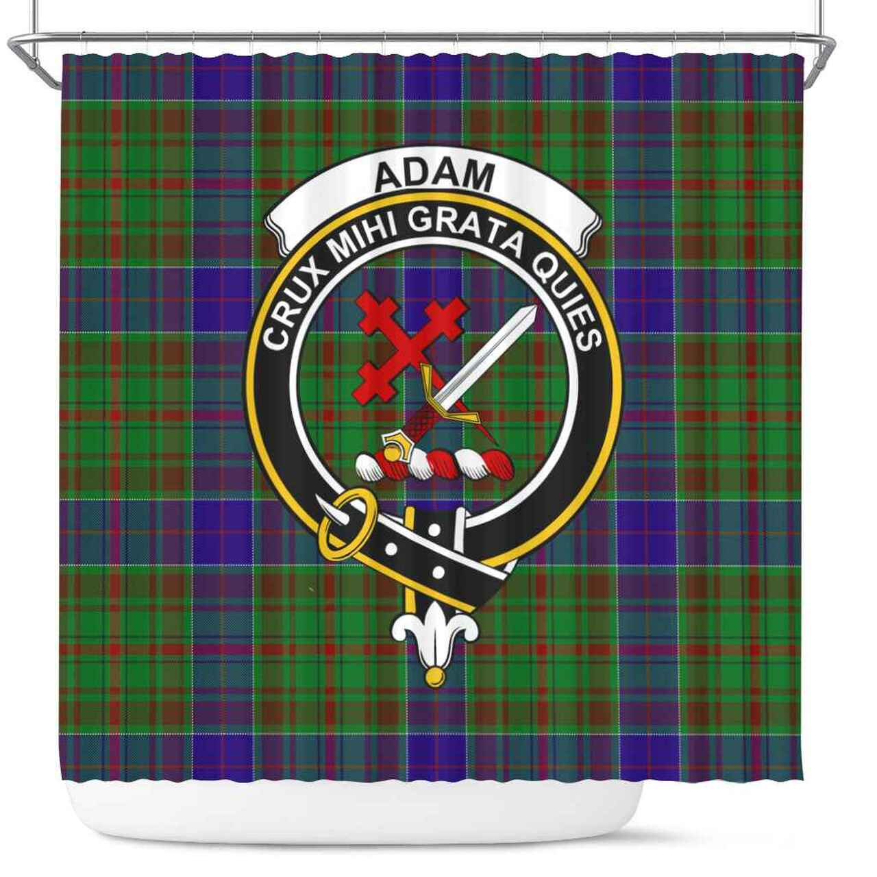 Adam Tartan Crest Shower Curtain