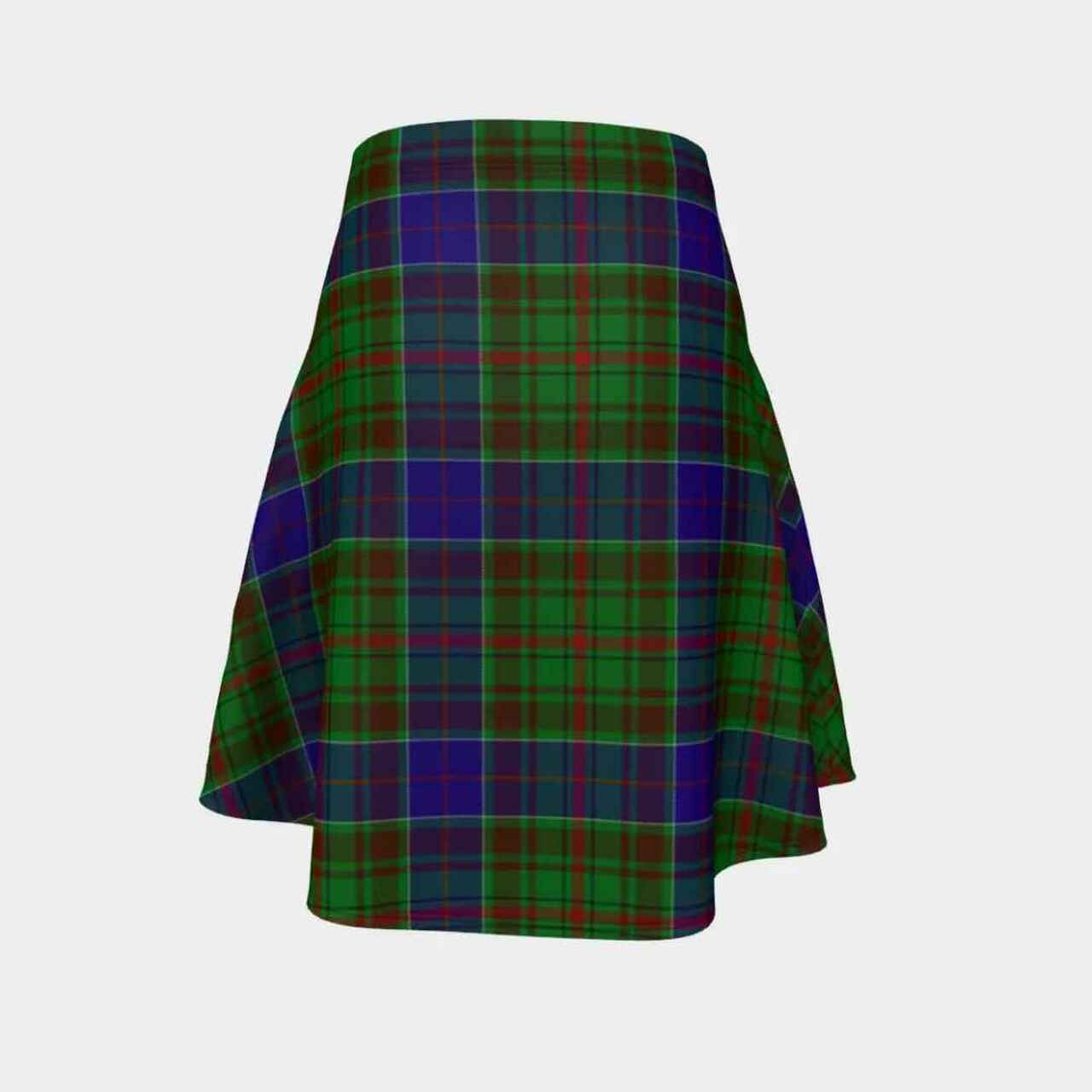 Adam Tartan Flared Skirt