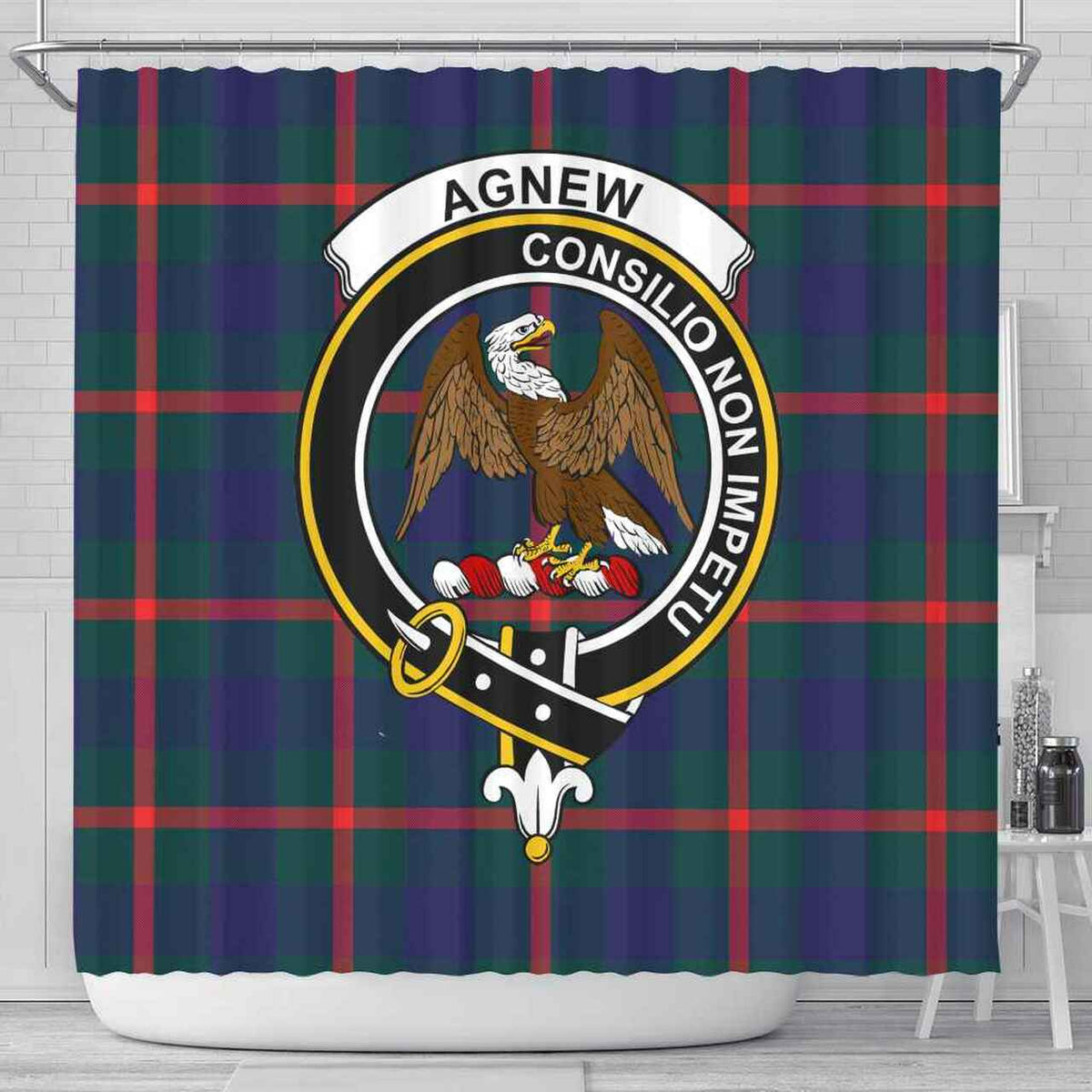 Agnew Tartan Crest Shower Curtain