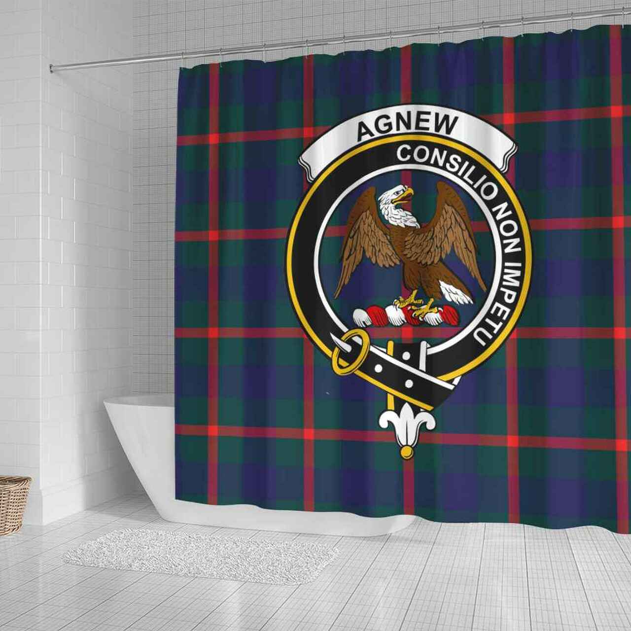 Agnew Tartan Crest Shower Curtain