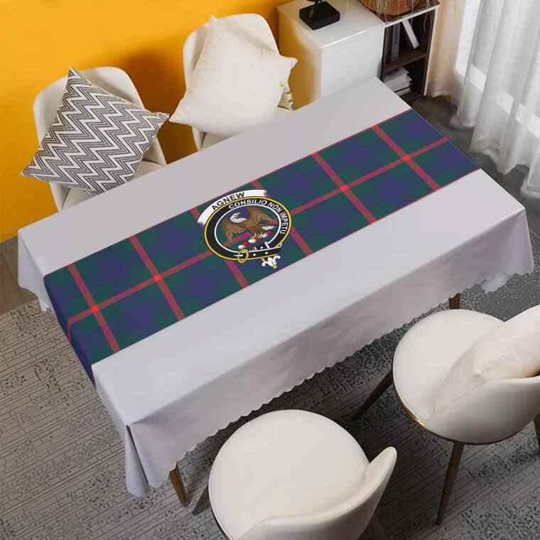 Agnew Tartan Crest Table Runner - Cotton table runner