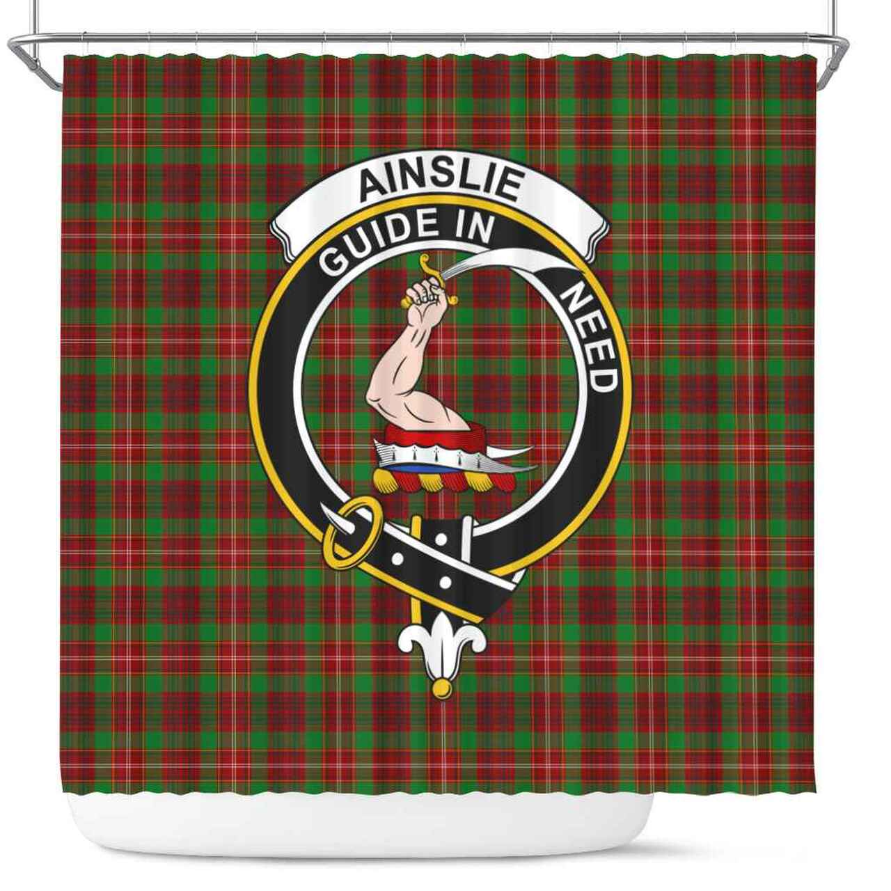 Ainslie Tartan Crest Shower Curtain