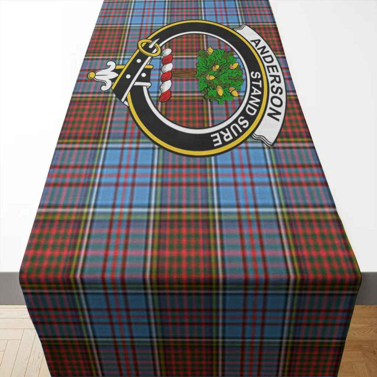 Anderson Tartan Crest Table Runner - Cotton table runner