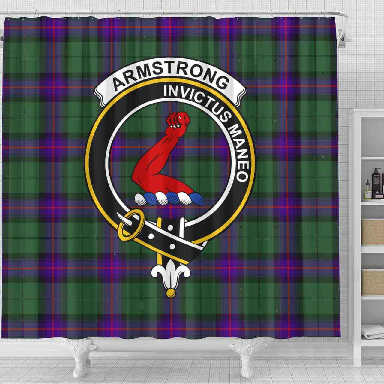 Armstrong Tartan Crest Shower Curtain