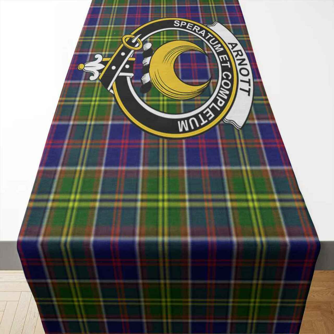 Arnott Tartan Crest Table Runner - Cotton table runner