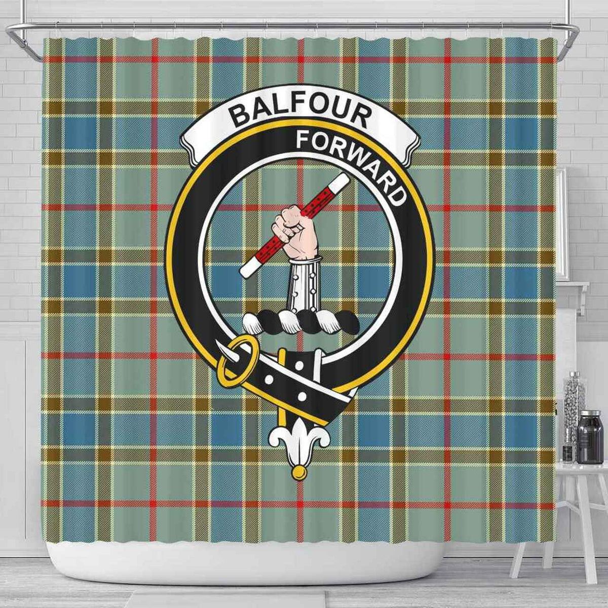 Balfour Tartan Crest Shower Curtain