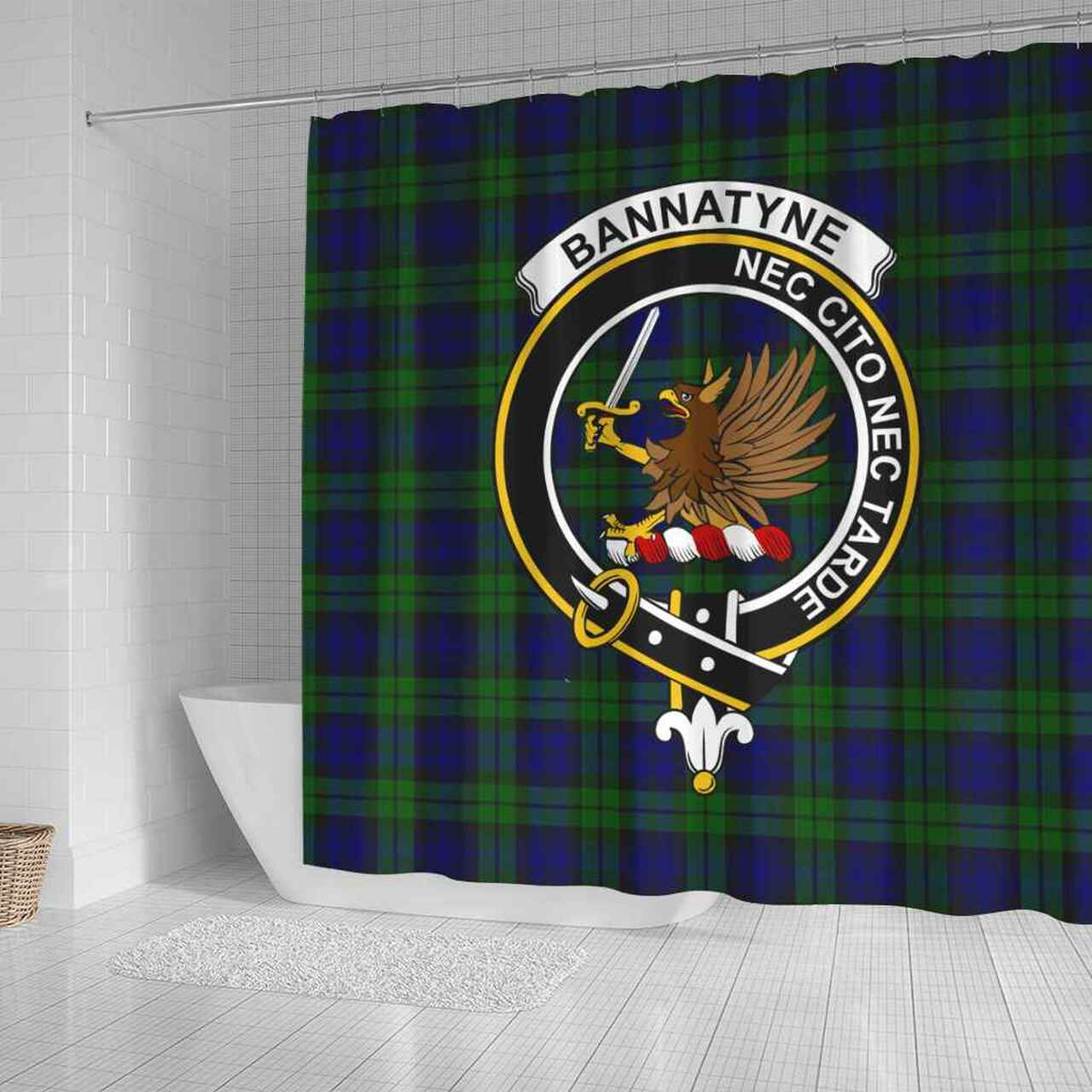 Bannatyne Tartan Crest Shower Curtain