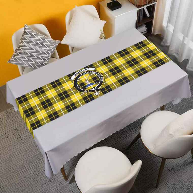 Barclay Tartan Crest Table Runner - Cotton table runner