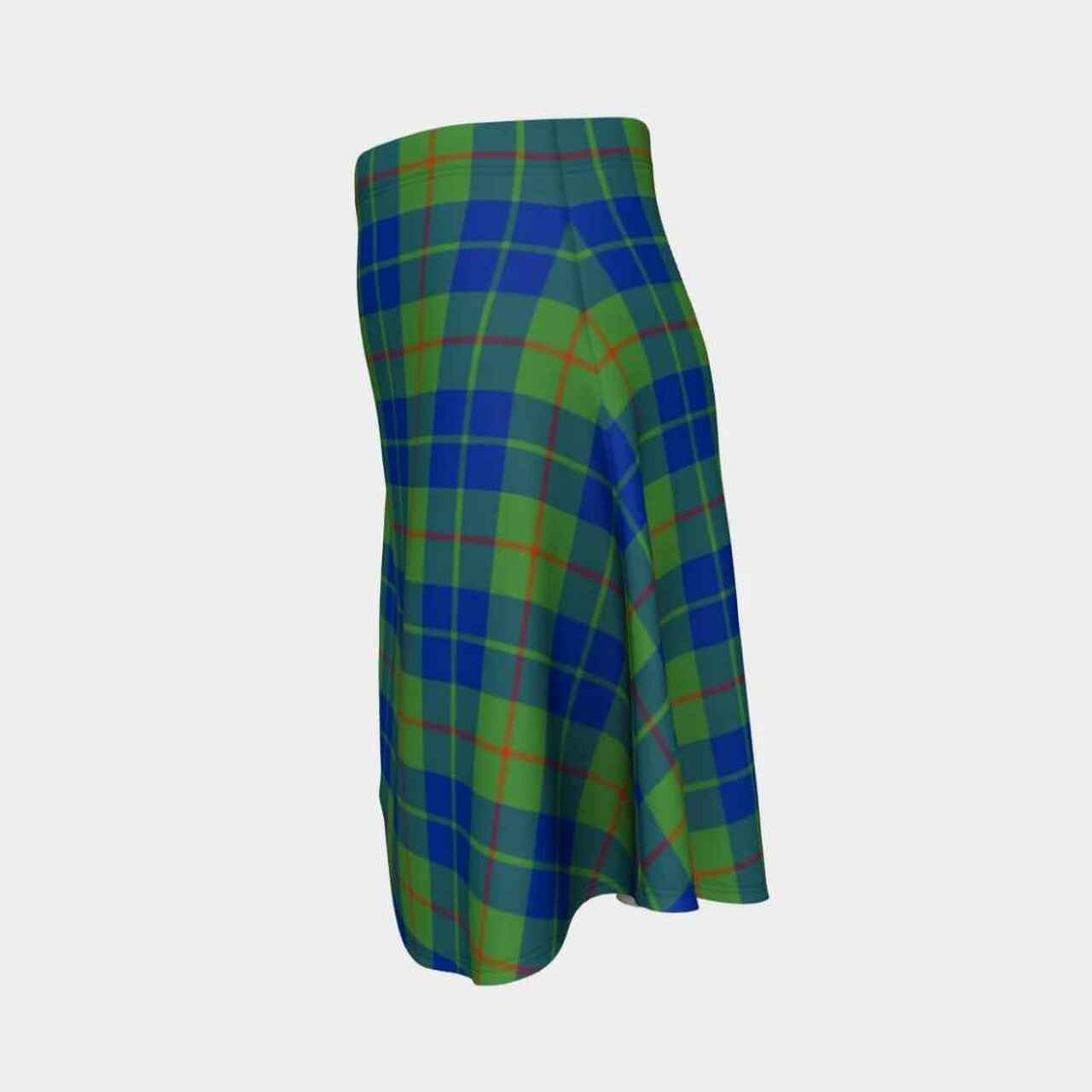 Barclay Hunting Ancient Tartan Flared Skirt