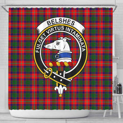 Belshes Tartan Crest Shower Curtain