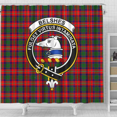 Belshes Tartan Crest Shower Curtain