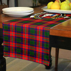 Belshes Tartan Crest Table Runner - Cotton table runner